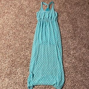 Gorgeous teal and white dress!